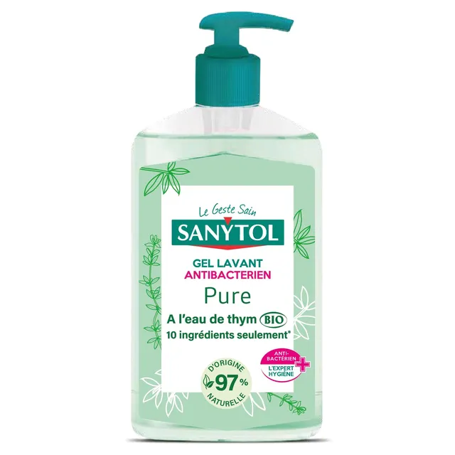 sanytol-gel-lavant-pure-eau-de-thym-250ml-action-nettoyante-antibact-rienne-95-d image 1