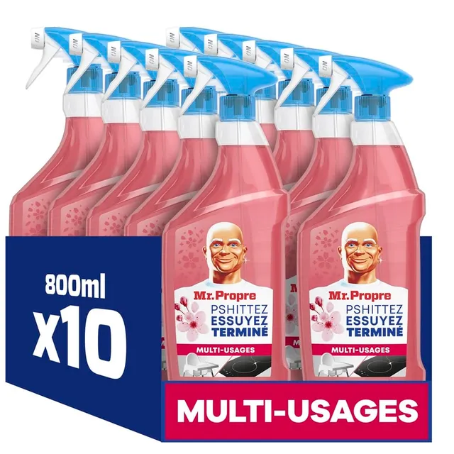 mr-propre-spray-nettoyant-multi-usages-cerisier-800ml-lot-de-10-limine-99-9-des- image 1