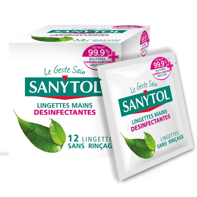 sanytol-lingettes-d-sinfectantes-individuelles-mains-th-vert-x-12-bact-ricide-vi image 1