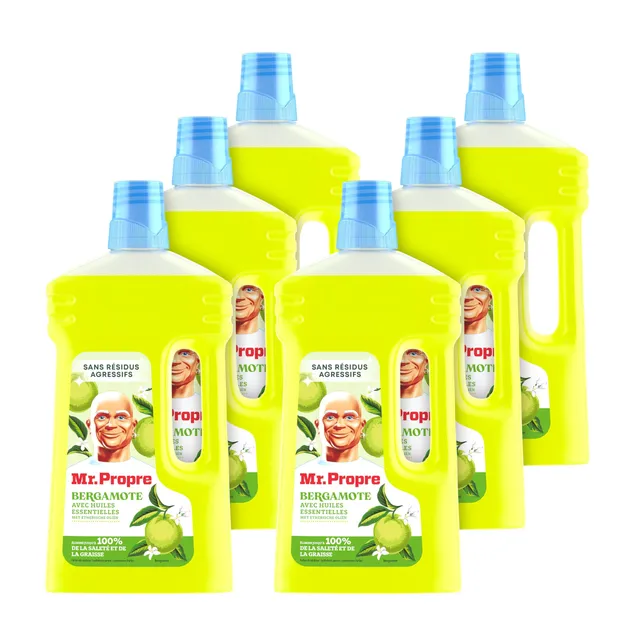 mr-propre-nettoyant-liquide-sol-multi-usages-parfum-bergamote-1l-lot-de-6-limine image 1