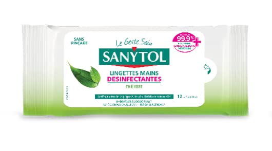 sanytol-lingettes-d-sinfectantes-hydratantes-mains-th-vert-x12-lot-de-4-bact-ric image 3