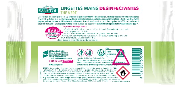 sanytol-lingettes-d-sinfectantes-hydratantes-mains-th-vert-x12-lot-de-4-bact-ric image 4