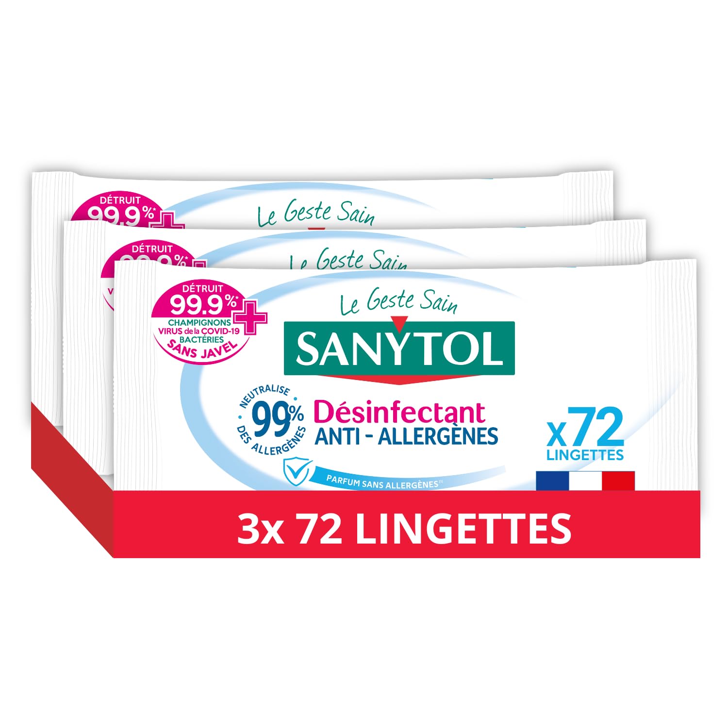sanytol-lingettes-d-sinfectantes-multi-usages-anti-allerg-ne-x72-lot-de-3-216-li image 1
