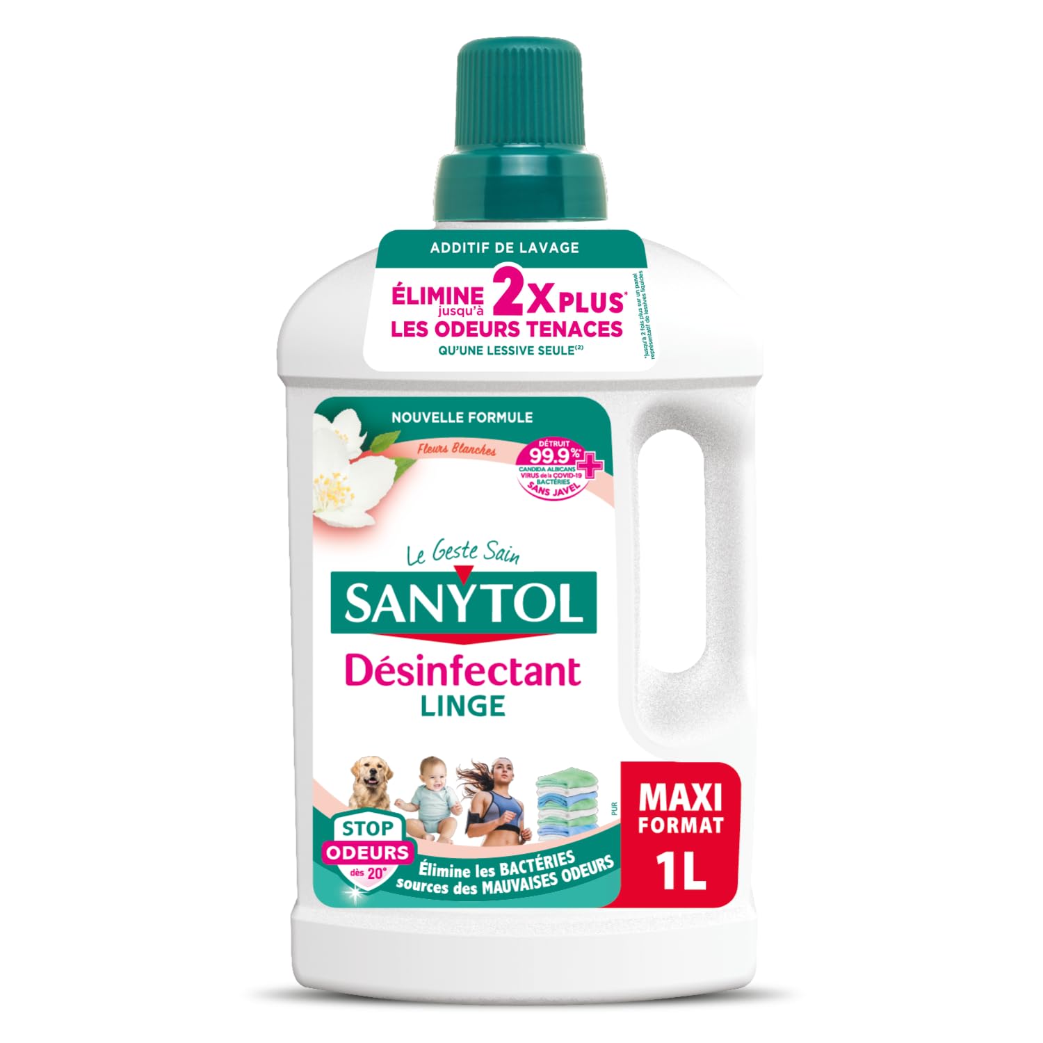 sanytol-d-sinfectant-linge-stop-odeurs-fleurs-blanches-lot-4-x-1l-bact-ricide-vi image 2