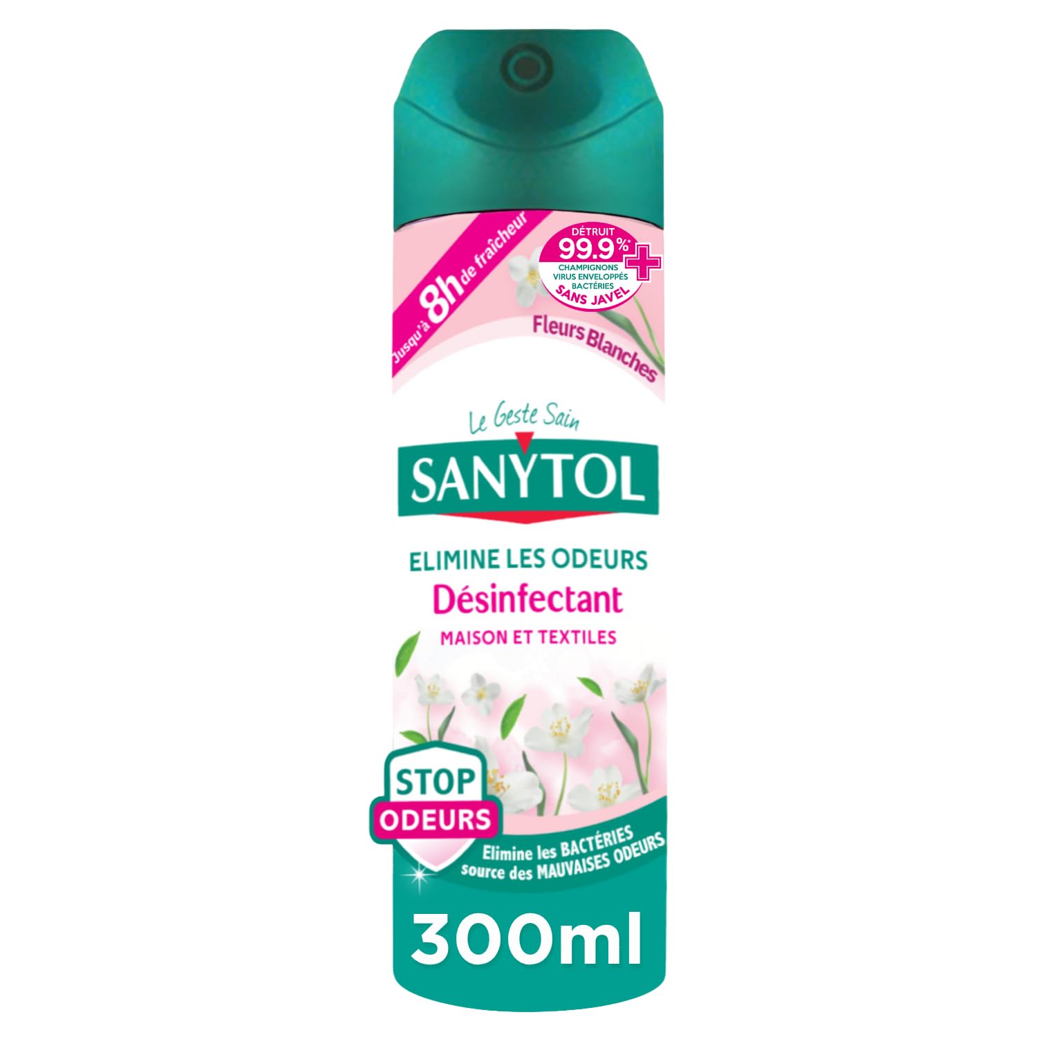 sanytol-d-sodorisant-d-sinfectant-fra-cheur-fleurs-blanches-300-ml-triple-action image 1