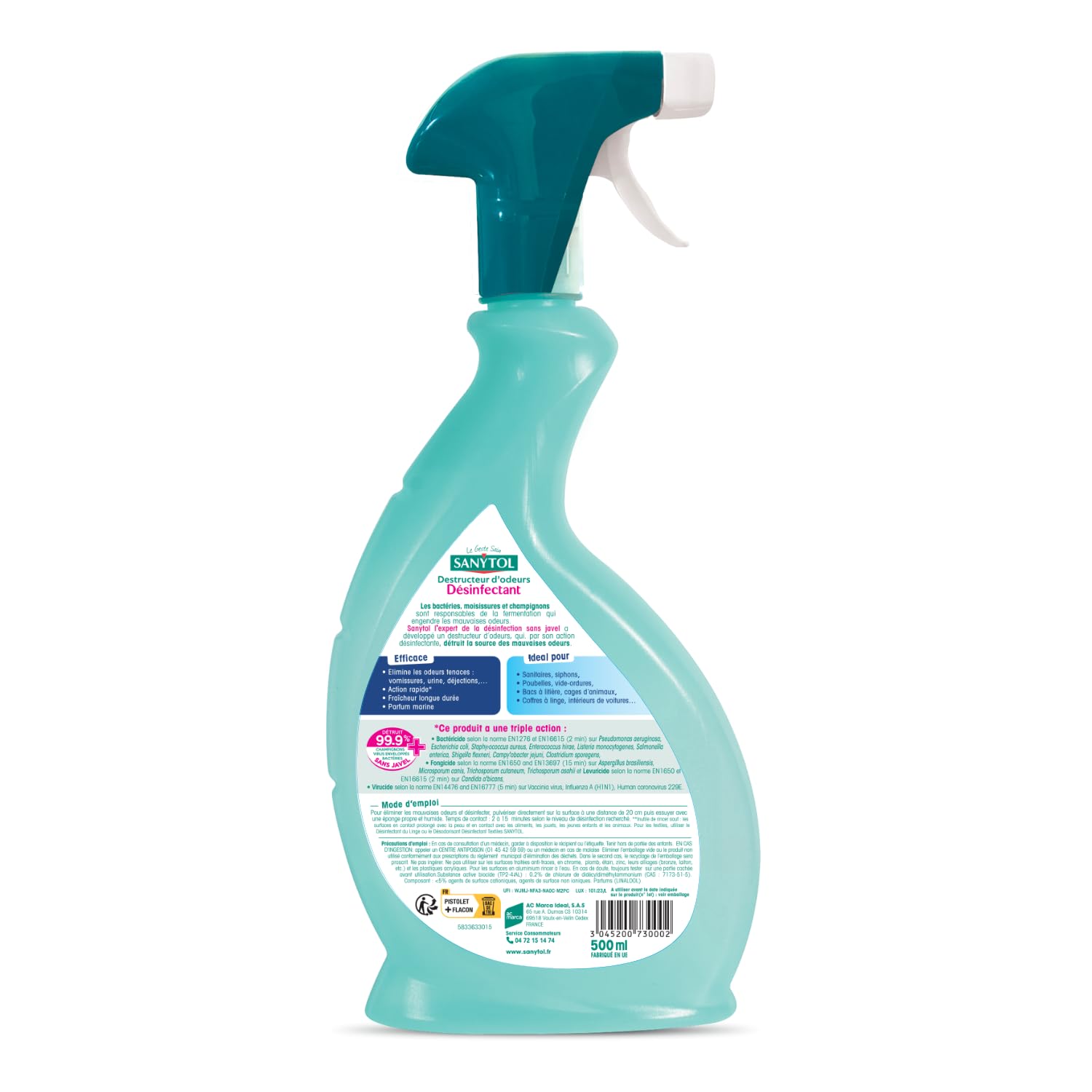 sanytol-d-sinfectant-destructeur-d-odeurs-senteur-marine-500-ml-lot-de-2-action- image 3