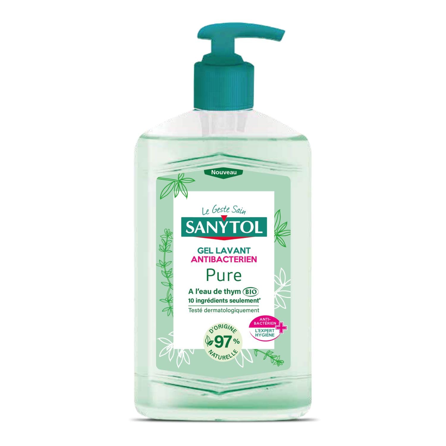 sanytol-gel-lavant-pure-eau-de-thym-250ml-action-nettoyante-antibact-rienne-95-d image 2