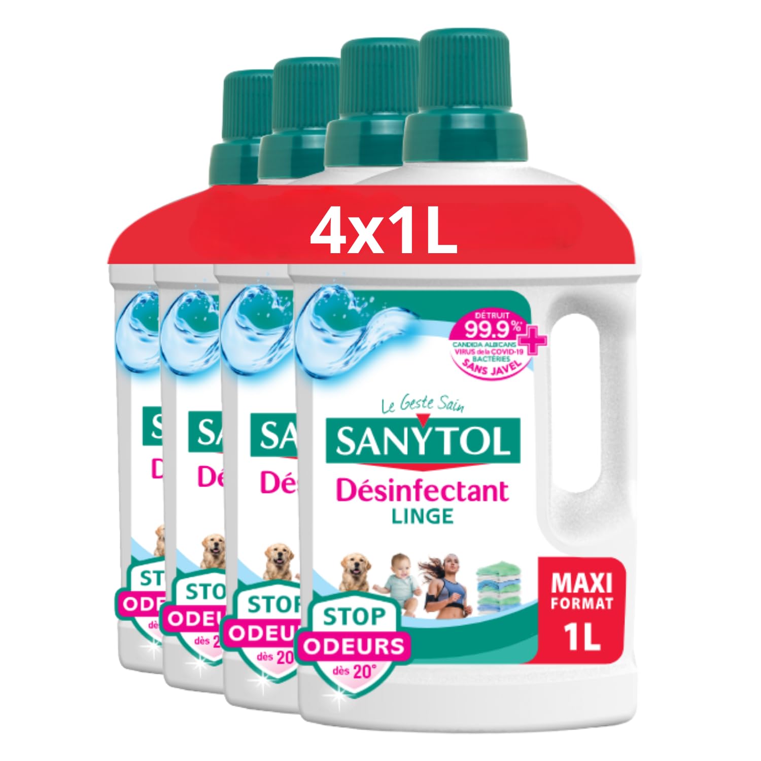 sanytol-d-sinfectant-linge-stop-odeurs-fra-cheur-active-lot-4-x-1l-bact-ricide-v image 1