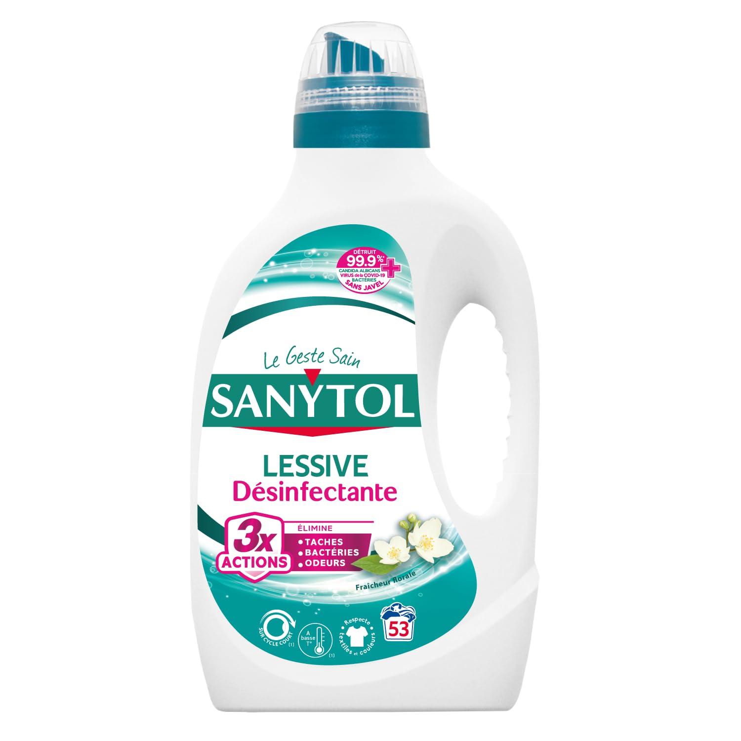 sanytol-lessive-d-sinfectante-fleurs-blanches-2-65-l-tout-type-de-linge-bact-ric image 2