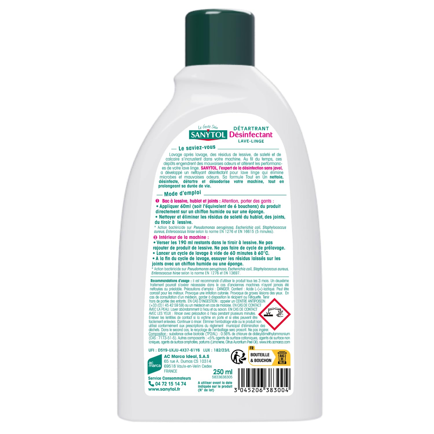 sanytol-d-tartrant-d-sinfectant-machine-laver-250-ml-anti-calcaire-anti-odeurs-a image 3