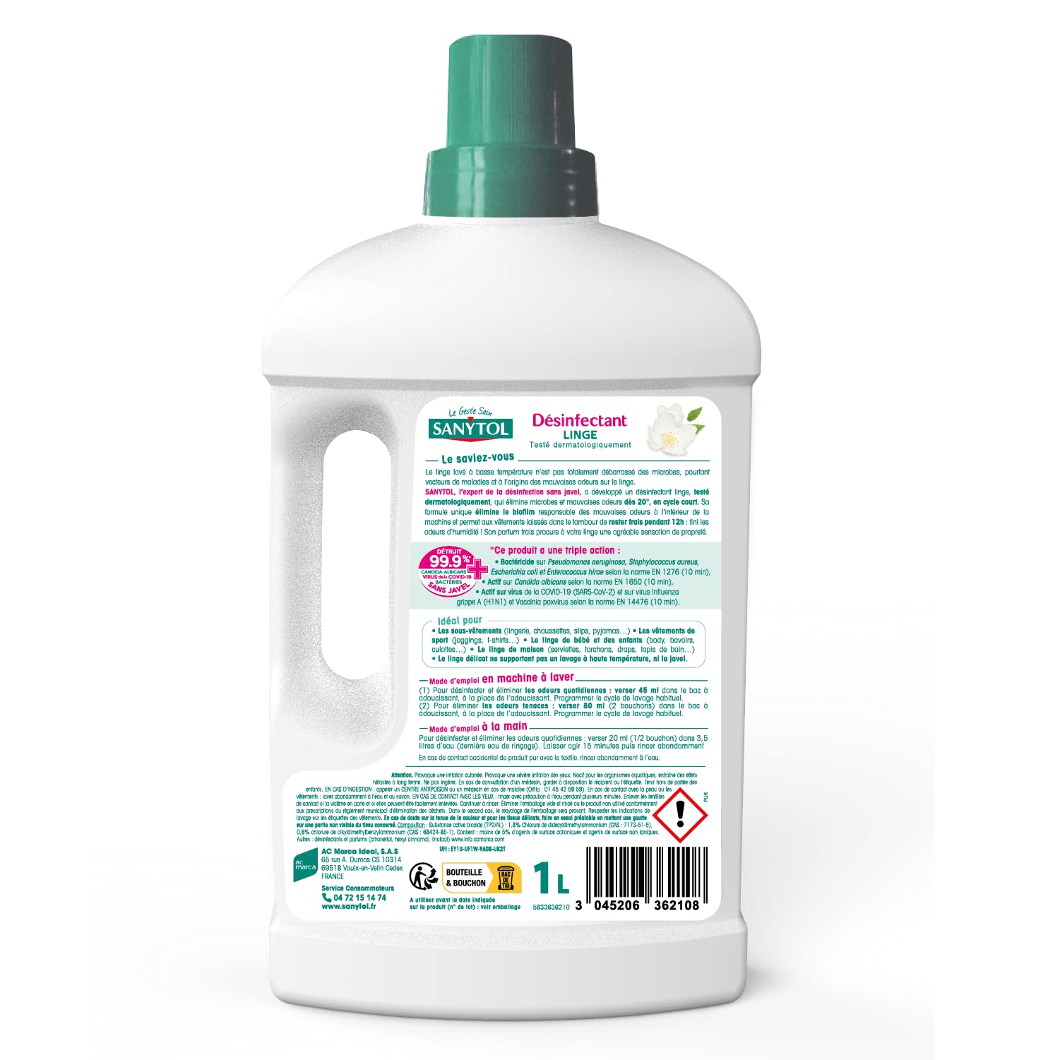 sanytol-d-sinfectant-linge-stop-odeurs-fleurs-blanches-lot-4-x-1l-bact-ricide-vi image 3
