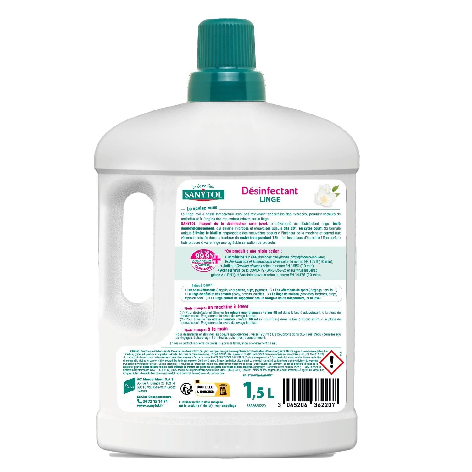 sanytol-d-sinfectant-linge-stop-odeurs-fleurs-blanches-1-5-l-bact-ricide-virucid image 3
