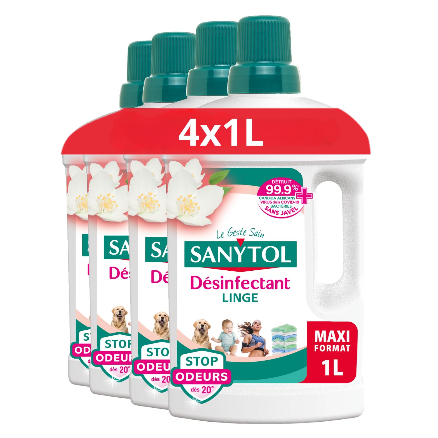 sanytol-d-sinfectant-linge-stop-odeurs-fleurs-blanches-lot-4-x-1l-bact-ricide-vi image 1