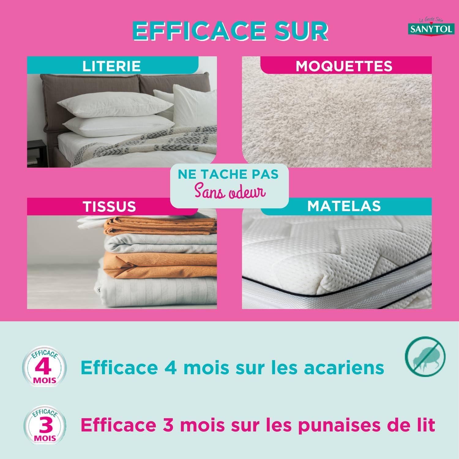 sanytol-d-sinfectant-anti-acariens-punaises-de-lit-et-puces-300-ml-lot-de-4-tiss image 7