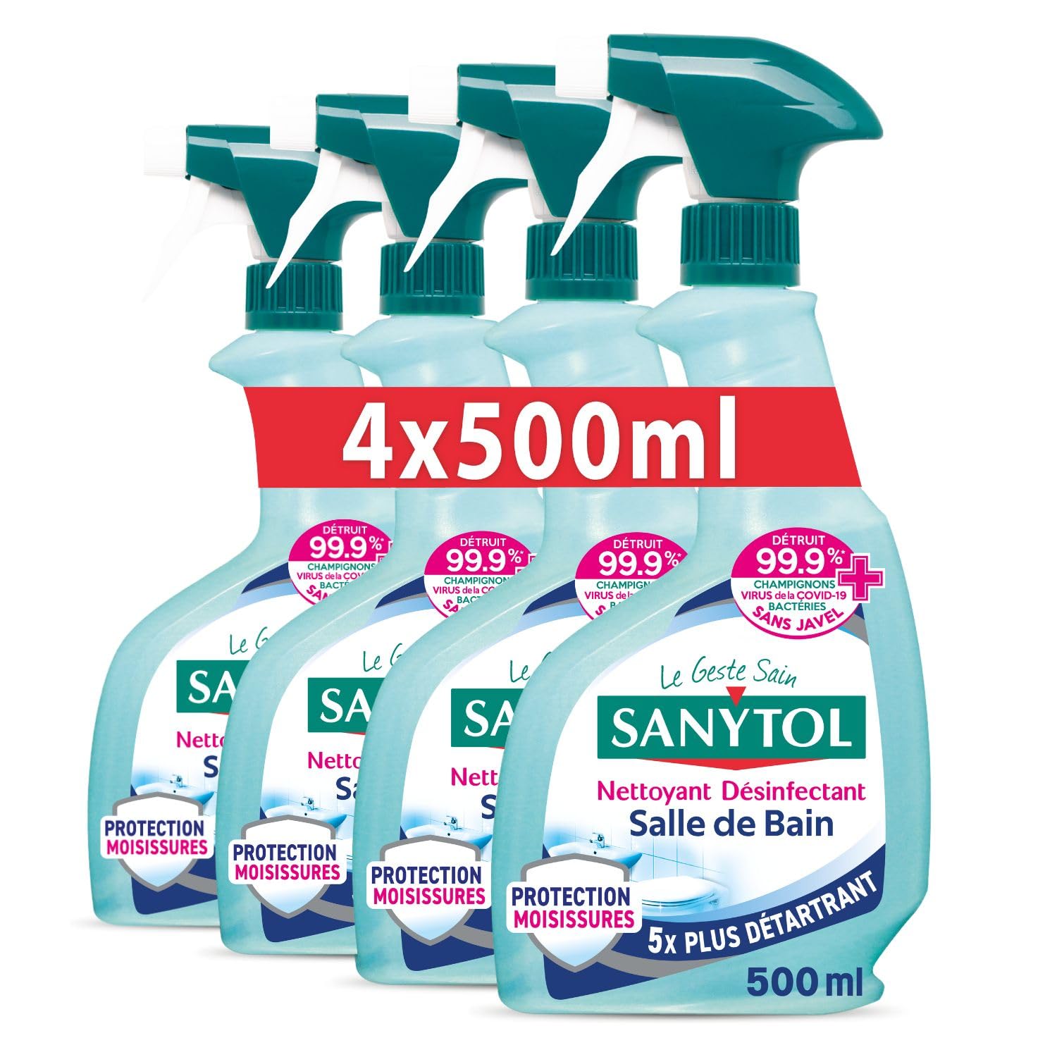 sanytol-d-sinfectant-ultra-d-tartrant-salle-de-bain-500ml-lot-de-4-bact-ricide-v image 1