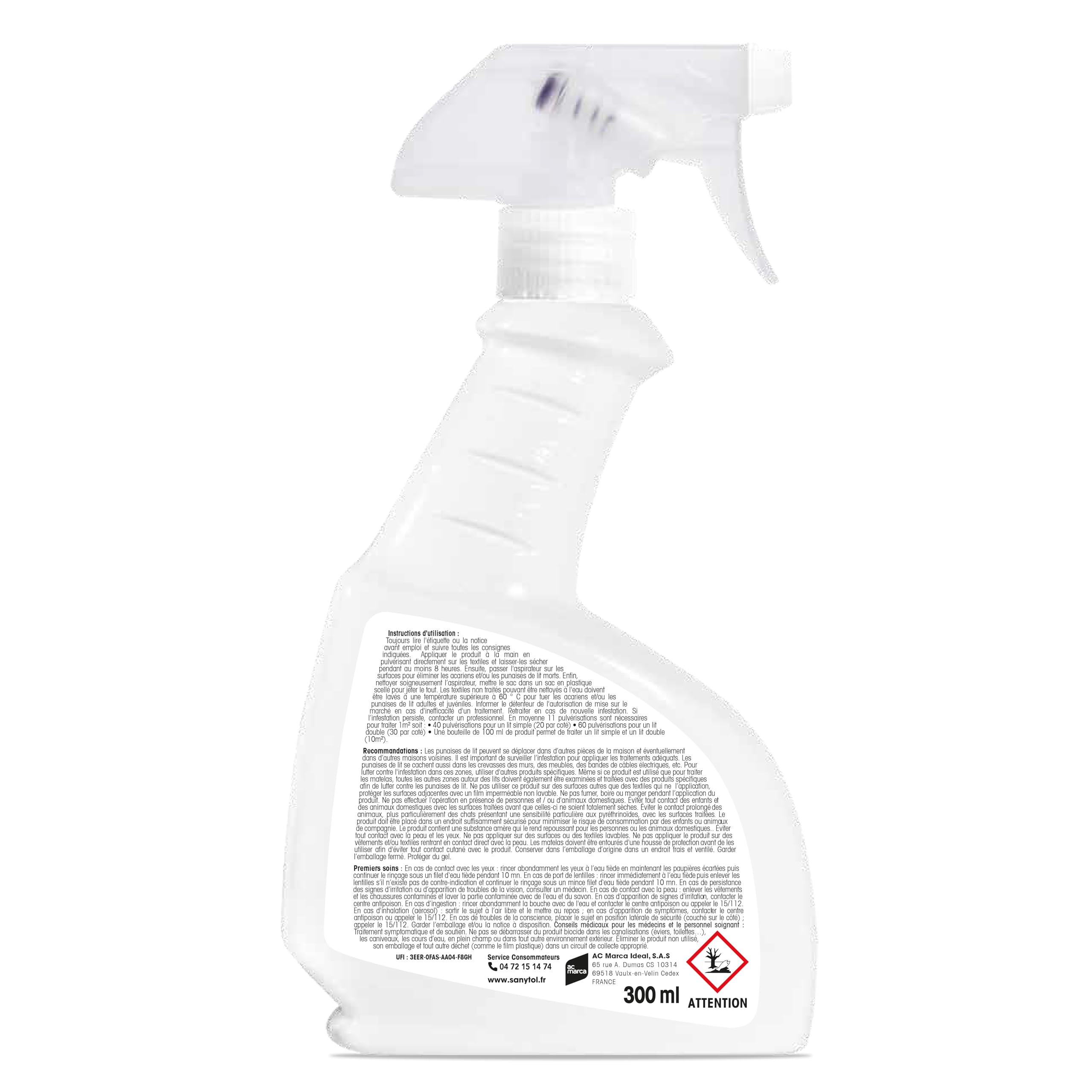 sanytol-d-sinfectant-anti-acariens-punaises-de-lit-et-puces-300-ml-lot-de-4-tiss image 4
