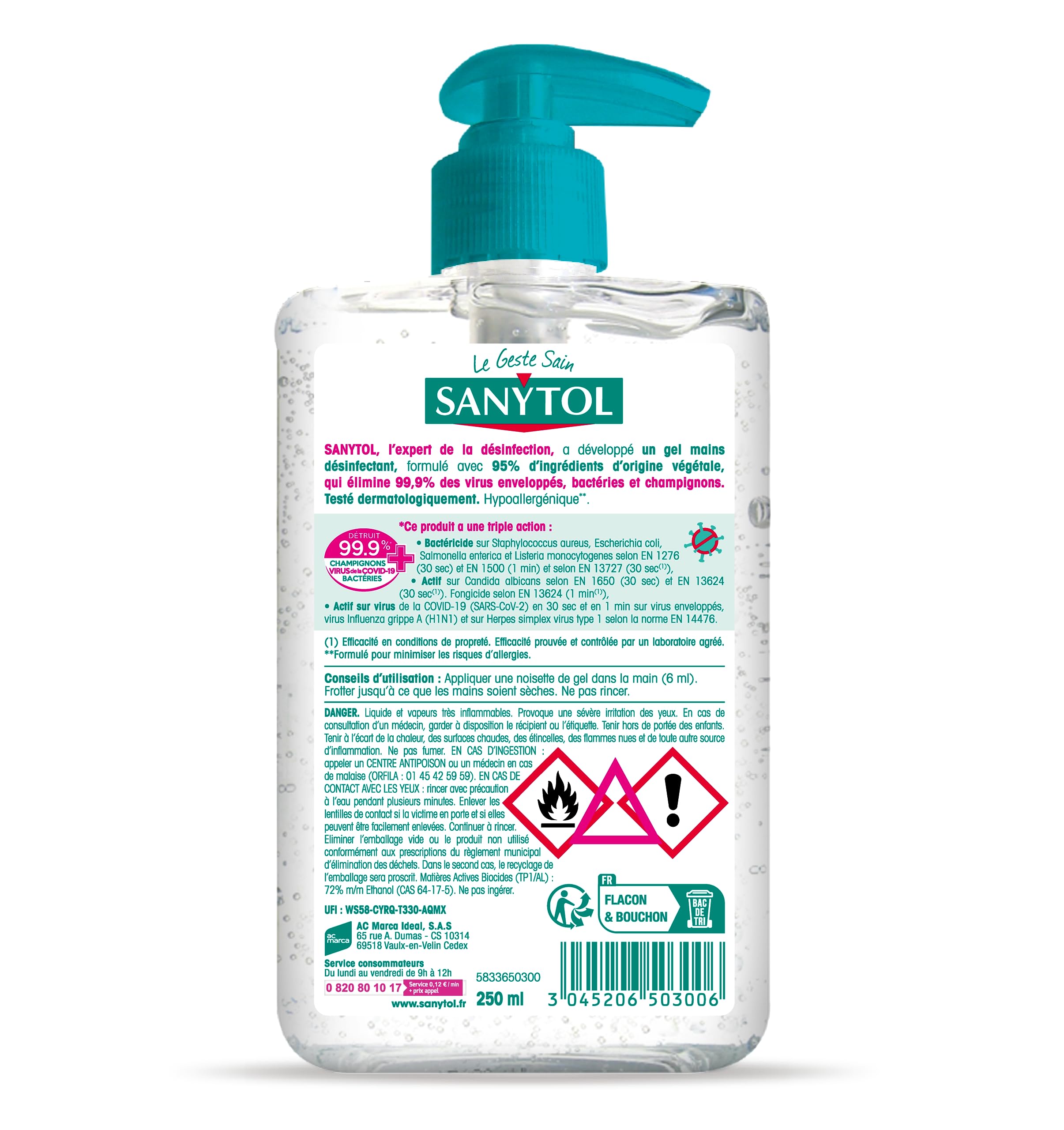 sanytol-gel-mains-d-sinfectant-th-vert-250-ml-lot-de-3-bact-ricide-virucide-fong image 3